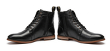 Regalstep Black Formal Lace-Up Ankle Boots