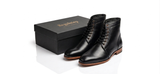 Regalstep Black Formal Lace-Up Ankle Boots
