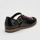 Modern Men’s Handcrafted Leather Cut-Out Monk Strap Sandal