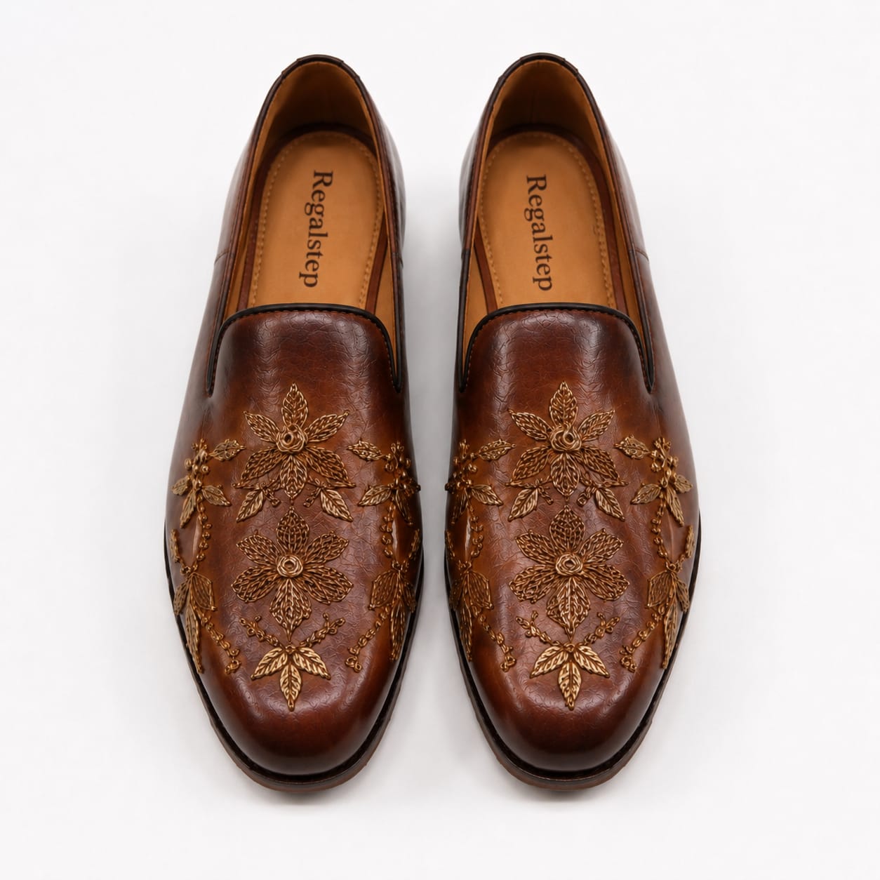 Premium Handcrafted Leather Mojris – Traditional Wedding & Festive Loafers