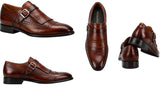 Regalstep Brown Monk Strap Formal shoes for Man
