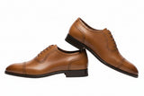 RegalStep Premium Men's Tan Leather Oxford Shoes