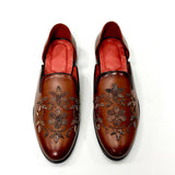 Premium Handcrafted Leather Mojris – Traditional Wedding & Festive Loafers